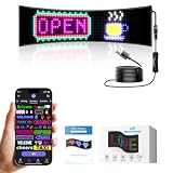Car Windshield LED Sign Bluetooth APP Controlled Scrolling Display Programmable Text DIY Animated LED Flexible Screen Store Window Advertising
