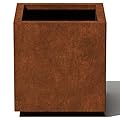 Veradek Corten Steel Series Cube Planter - Square Metal Planter for Outdoor Patio/Garden | Naturally Rusting Steel for All-Weather Use | Modern Rustic Décor for Trees, Flowers, Tall Trees