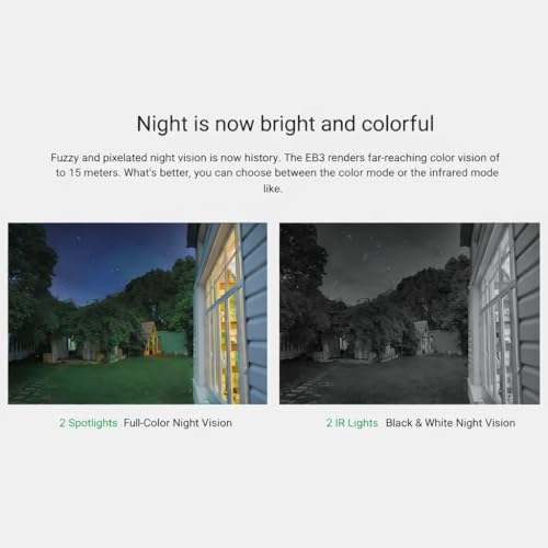 Image of EZVIZ WiFi Camera, Outdoor Security Camera, 2K Wireless Solar + Battery Powered CCTV Camera, Color Night Vision, 2-Way Talk, Human Detection, Active Defense, Weatherproof, Alexa, EB3