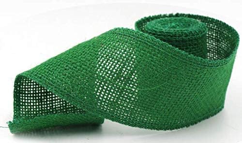 Miniatura 2 de Huachnet Rollo de cinta de yute natural para decoración de bodas, fiestas, hogar, bricolaje, paquete de 1 (Navidad verde)