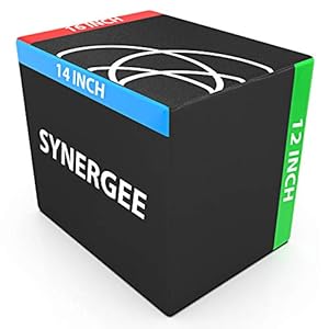 Synergee 3 in 1 Soft Plyometric Jump Box for Jump Training and Conditioning. Ouch Proof Plyo Box All in One Jump Trainer…