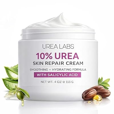 10% Urea Cream with Aloe Vera, Jojoba Oil and Salicylic Acid - 150ml Hydrating Moisturizer for Dry, Chapped Hands, Feet, Face & Body - Repairs, Soothes & Nourishes Rough, Dry Skin - 4 Oz