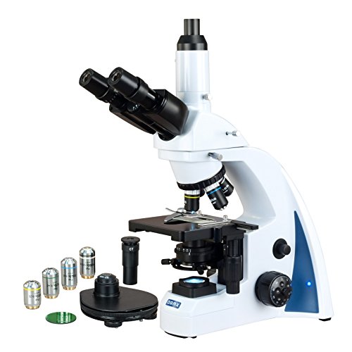OMAX 40X-2000X Plan Infinity Phase Contrast Trinocular Siedentopf LED Lab Compound Microscope