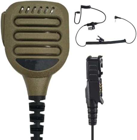 Heavy Duty Police Speaker Microphone - IP65 Waterproof Lapel Mic For Baofeng, Retevis, Kenwood Radios