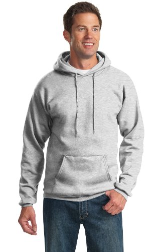 Port & Company Tall Fleece Pullover Hooded Sweatshirt Ash Gray Large Tall
