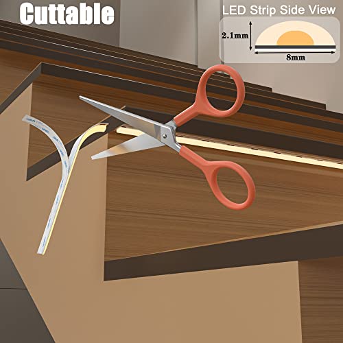 KOMIGAN Intelligent Motion Sensor LED Stair Lighting Kit KMG-3233, 40 Inch Long Cuttable LED Strip Light for Indoor LED Stair Lights LED Step Lights (20 Stairs, Cool White 6000K)