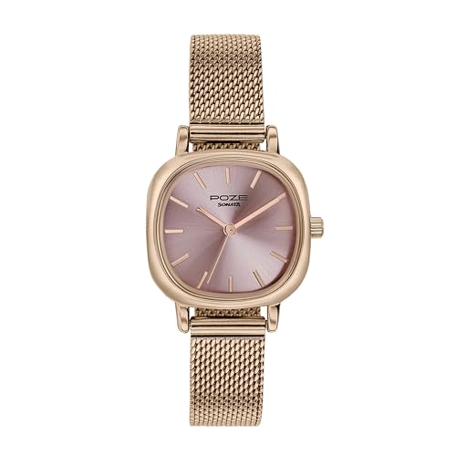 Sonata Poze Quartz Analog Pink Dial Mesh Strap Watch for Women-SP80024WM01W (B0CXDGL93M) Amazon Price History, Amazon Price Tracker