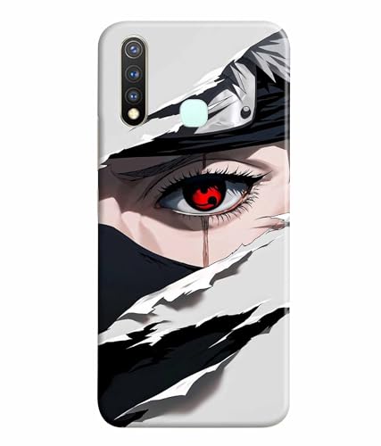 Image of Red Eyes Printed Hard Back Case Cover & Compatible for Vivo Y19 / Vivo U20 / Vivo U3 (Multicolor) - D1811
