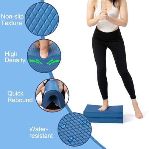 Image of StrongTek Professional Foam Exercise Balance Pad - 15.8 inch x 13 inch x 2 inch, High-Density TPE Foam Knee Pad, Non-Slip & Water-Resistant, for Balance Training, Physical Therapy, Yoga, and More