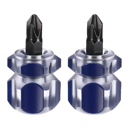 HARFINGTON Tournevis Phillips PH2 court ergonomique, lot de 2