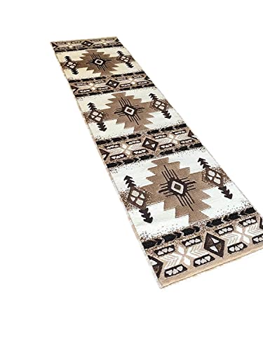 Southwest Native American Runner Area Rug Indian Ivory Concord Design C318 (2 Feet X 7 Feet ) #TOP4