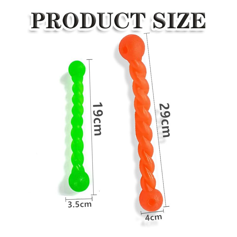 2 Pieces Hundespielzeug Für Zähne, Hundespielzeug Gummi, Gummi Spirale Kauknochen, Hundezahnbürste Haustier Mundpflege, Hundemolarenstab Welpen Intelligenzspielzeug Weich Beißwiderstand, Rot + Grün