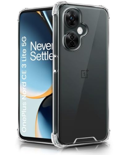 Image of JANAK RAJ Raise Corner - Ultra Hybrid Crystal Clear Back Case Cover Compatible with OnePlus Nord CE 3 Lite / 1+ CE3 Lite /Oppo K11x 5G | Tough 360 Bumper Protection Rugged Shockproof Design - Clear