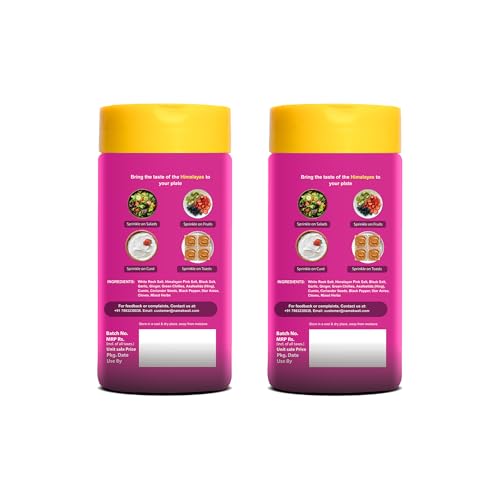 Image of Namakwali Flavoured Pahadi Salt Classic Mix Seasoning, Pack of 2 - 200 Gram | Pisyu Loon Seasoning mix for Popcorn, Noodles, Salad, Raita, Juice, Fruits, Makhana and more | 100% Organic | SharkTank India