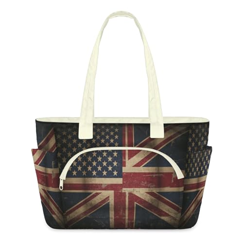 Sac fourre-tout pour voyage et travail grand sac zippé au style british