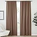 NICETOWN Blackout Curtain Panel for Living Room - (Cappuccino Color) 52 inches Wide by 84 inches Long, 2 Panels Set, Insulated Room Darkening Window Drapes