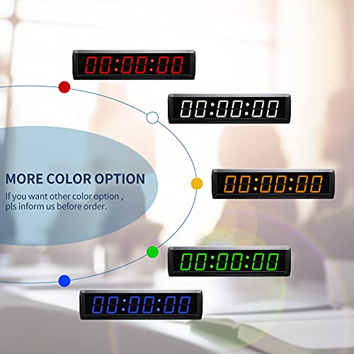 Ganxin Led Countdown Clock /Up Digital Timer, 12/24-Hourtime Clock, Stopwatch Led Wall Clock With Remote Control, Use Indoor Led Chronometer #TOP7