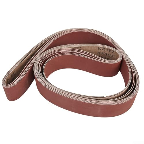 Bandes abrasives 2x82 pouces grain 60 à 320 en oxyde d'aluminium pour le ponçage du bois