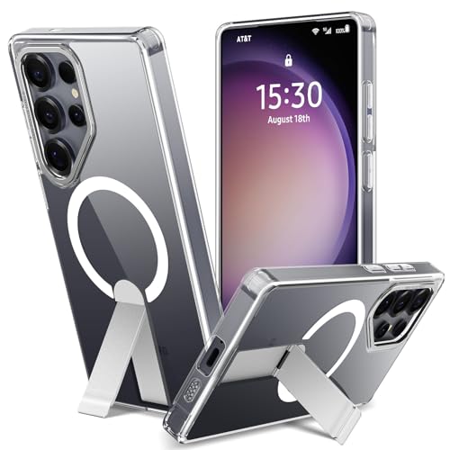 Hülle für Samsung Galaxy S22 Ultra /S23 Ultra mit Ständer, Kompatibel mit MagSafe, Magnetkraft Militärschutz Handyhülle,...