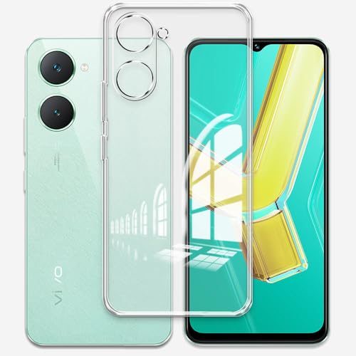 Image of Spazy Case iQOO Z9 Lite 5G Back Cover | Protective Soft Transparent Shockproof Hybrid Protection Back Case Cover for iQOO Z9 Lite 5G