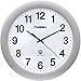 Lorell LLR60996 Radio Controlled Arabic Numeral Analog Wall Clock, Daylight Saving Radio-controlled, 12-Inches,Silver