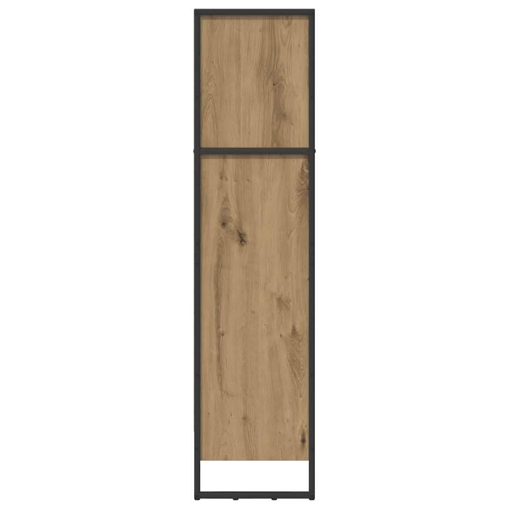 Regał na książki, rękodzieło, dąb, 80 x 30 x 155 cm, materiał drewnopochodny, przemysłowy regał stojący do salonu, biura, sypialni, trwały