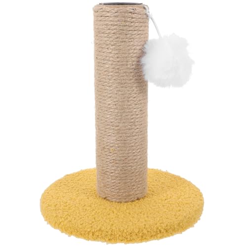 Rascador para Gatos Torre Vertical con Cuerda Sisal Amarillo miniatura 1