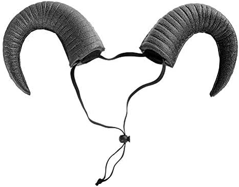 FUNZZY Black Sheep Horn Headband Halloween Ram Horn Devil Cosplay Costume Hair Accessory