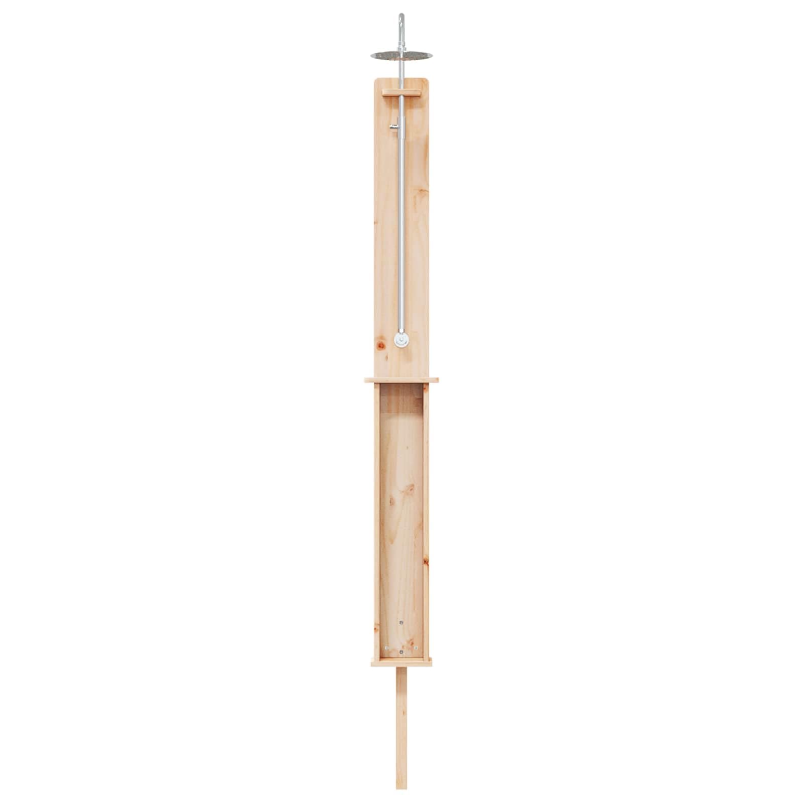 vidaXL Ducha Exterior Ajustable Natural 24 x 19 x 246 cm, Ducha Moderna, Resistente al Clima, Fuente de Patio, higiene para la Piscina, Accesorio para jardín