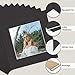 Golden State Art, Pack of 10, 12x12 Black Picture Mats Mattes with White Core Bevel Cut for 8x8 Photo