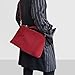 VAKAER Suede Tote Bags for Women, Suede Leather Crossbody Bag with Adjustable Strap Nubuck Retro Crescent Shoulder Satchel Hobo Purse Handbag (Red)