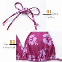 Genfien Damen Bikini Set V Ausschnitt Triangel Bikini Sexy Low Waist – Ansicht 5
