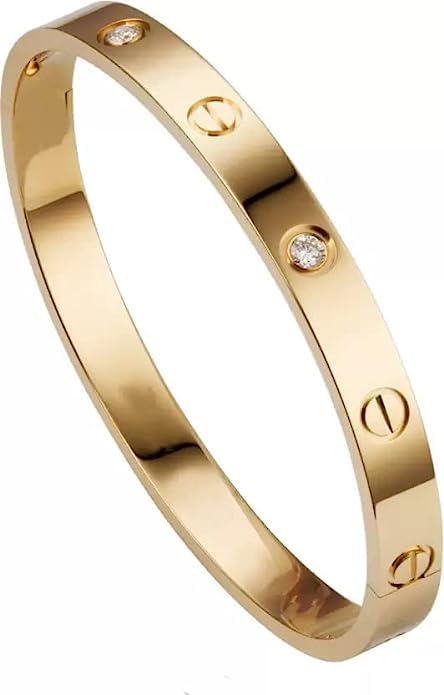 Aastha Imagine Media Luxury Gold Plated Stainless Steel Bangle Bracelet with CZ Stone for Men and Women (Pink Size 16cm), 6.25", Stainless Steel, Stainless Steel (B0CBQ5FY1K) Amazon Price History, Amazon Price Tracker