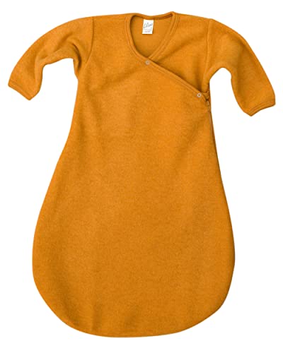 Lilano, Merino changing compartment with 2-way zip, plain, 100% wool (kbT), curry, 74/80 cm