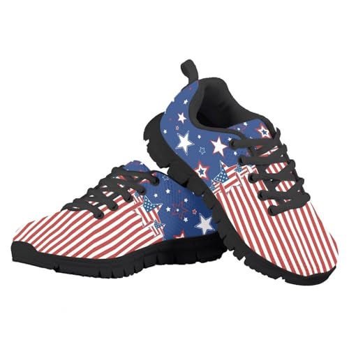 Boys Girls Sneakers Breathable Mesh Tennis Shoes Lightweight Non Slip Sports Running Shoes Lace-up Casual Walking Flat Shoes US11-5