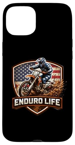 Enduro Life �A�����J���_�[�g�o�C�N ���C�_�[ ���g�N���X �o�C�N USA �X�}�z�P�[�X iPhone 15 Plus �p