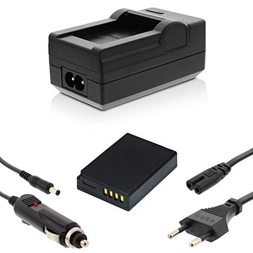 Akku + Ladegerät Kompatibel mit Panasonic Lumix DMC-3D1, TZ6, TZ7, TZ8, TZ10, TZ18, TZ22, TZ25, ZX1, ZX3, TZ25, TZ31 - DMW-BCG10E