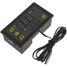 W3230 Digital Temperature Controller with NTC Temperature Probe Waterproof,LED Heating Cooling Thermostat Instrument Regulator Control Thermostat Range from -50C to 120C 220V 20A