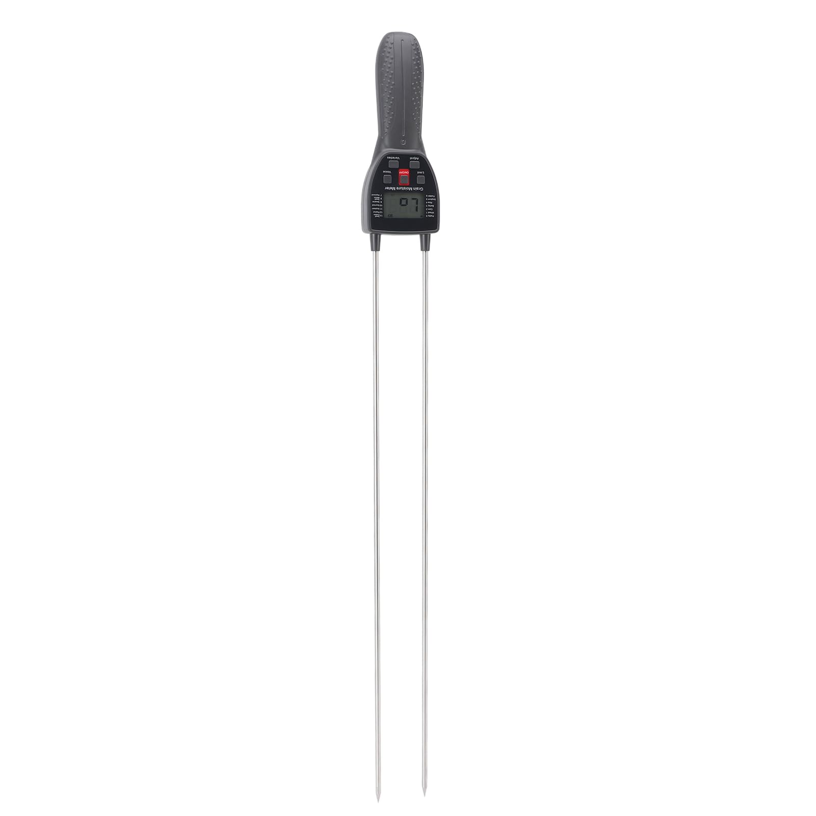 Cocoarm Misuratore di umidità per Cereali, Misuratore di umidità per Cereali in ABS con Sonda in Acciaio da 600 Mm, Display LCD a Lettura Vocale da 7,5 a 55% per Test di Stoccaggio degli Agricoltori
