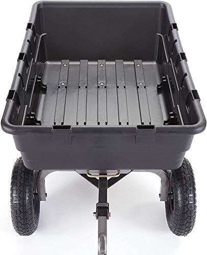 Gorilla Carts GOR10-16 Super Heavy Duty Poly Dump Cart, 1,500-pound Capacity, Black