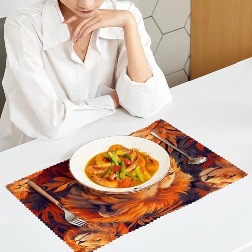 Set de table lion anti-glisse et chaleur pour préserver votre table