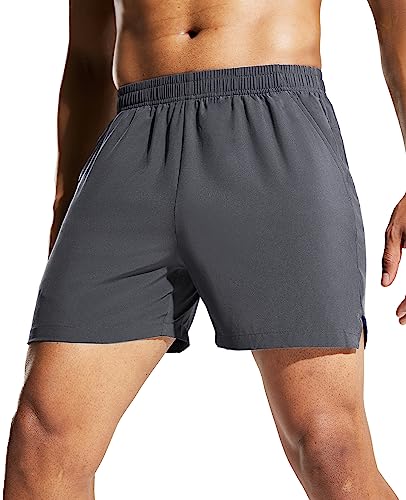MIER Mens 3 Pack Running Athletic Shorts 5 Inch Quick Dry Lightweight Gym Workout Training Sports Shorts with Pockets2
