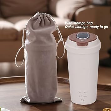 Travel Mini Electric Kettle, 500ML Water Boiler with 4 Temperature Control, Water Heater Bottle for Baby Formula Tea Coffee