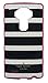 Kate Spade New York Flexible Hardshell Phone Case - LG G4 - Black White Stripes, Pink