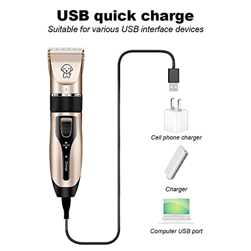 Duotar Empurrador Elétrico Para Cães,Dog Clippers Dog Pusher Elétrico Low Noise Pet Trimmer Recarreg