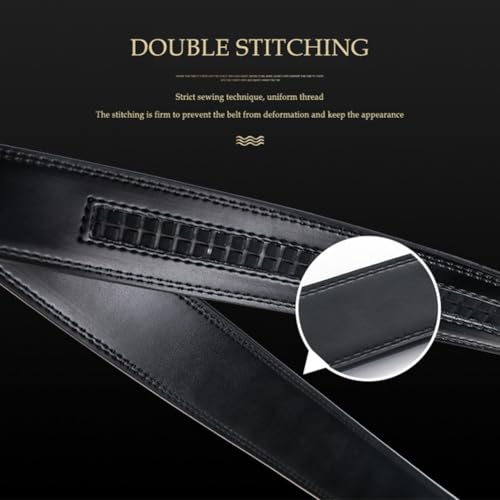 Gettoreach Ratchet Belt, Leather Ratchet Belt with Adjustable Buckle, Automatic Ratchet Slide Buckle4