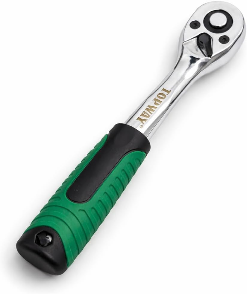 1/2" Ratchet Handle 72 Teeth – Fine Adjustment Quick Release Reversible Socket Wrench – Heavy Duty Chrome Vanadium Steel Mechanic Tool, Model 423907