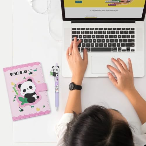 Stylo et carnet panda rose rigide pour ne plus perdre vos notes - 7