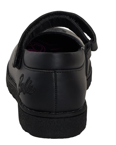 Barbie Girls School Shoes Black UK 2