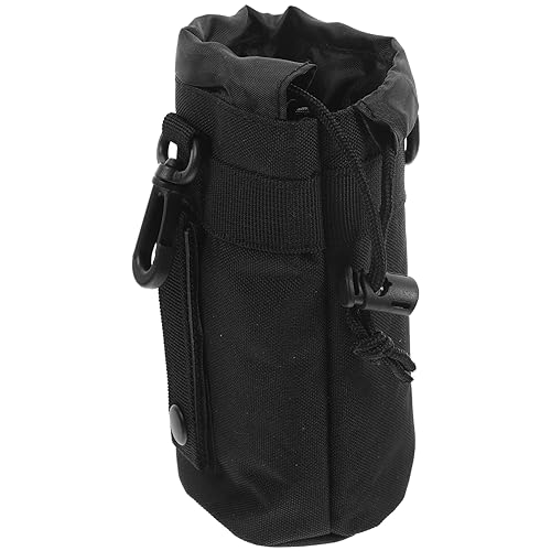 Abaodam Housse de Bouteille Eau Portable Oxford Protection Ébullition pour Bouteilles Inoxydable et Pratique pour Activités de Plein Air Noir